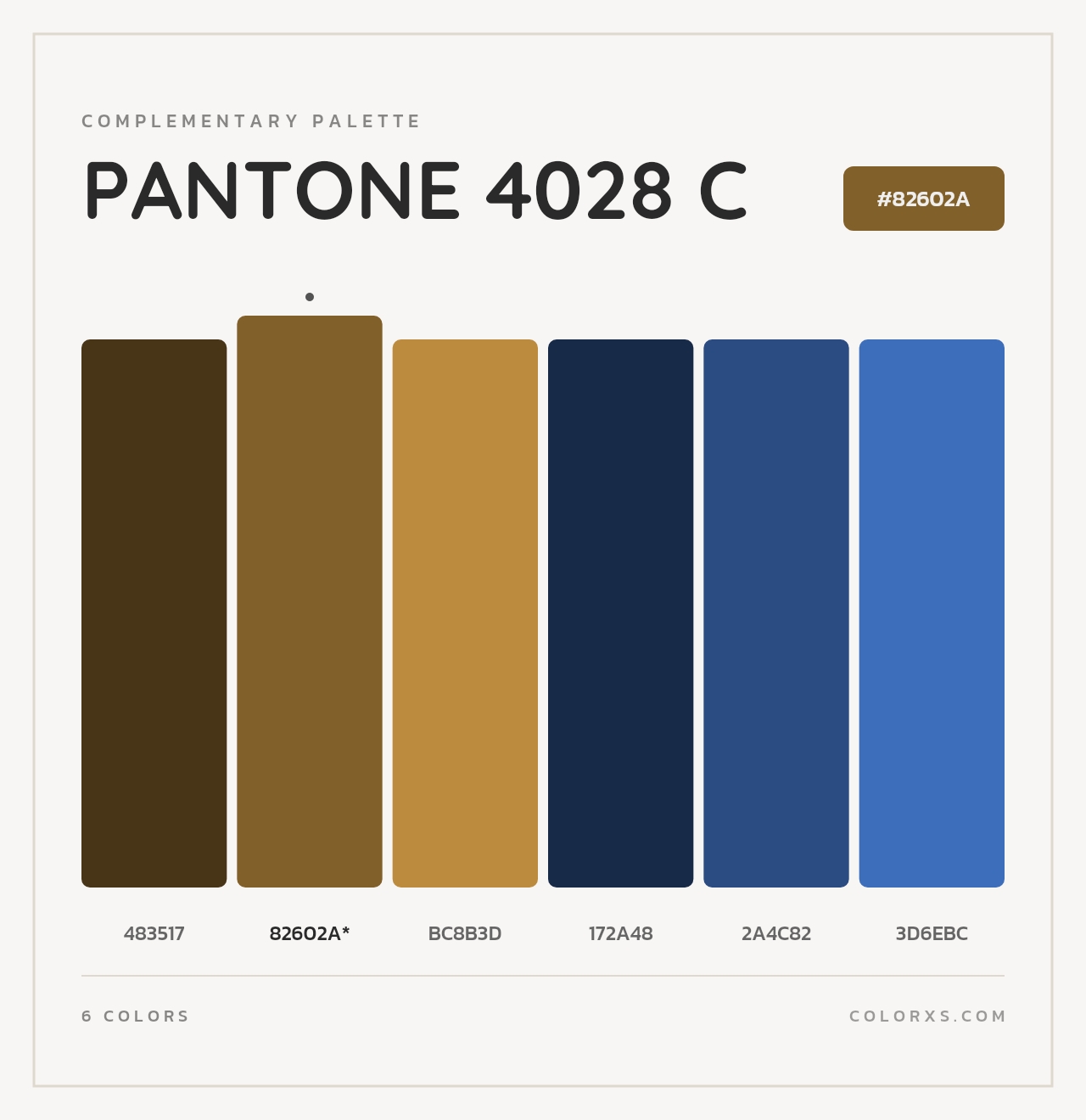 PANTONE 4028 C - Complementary Color Palette