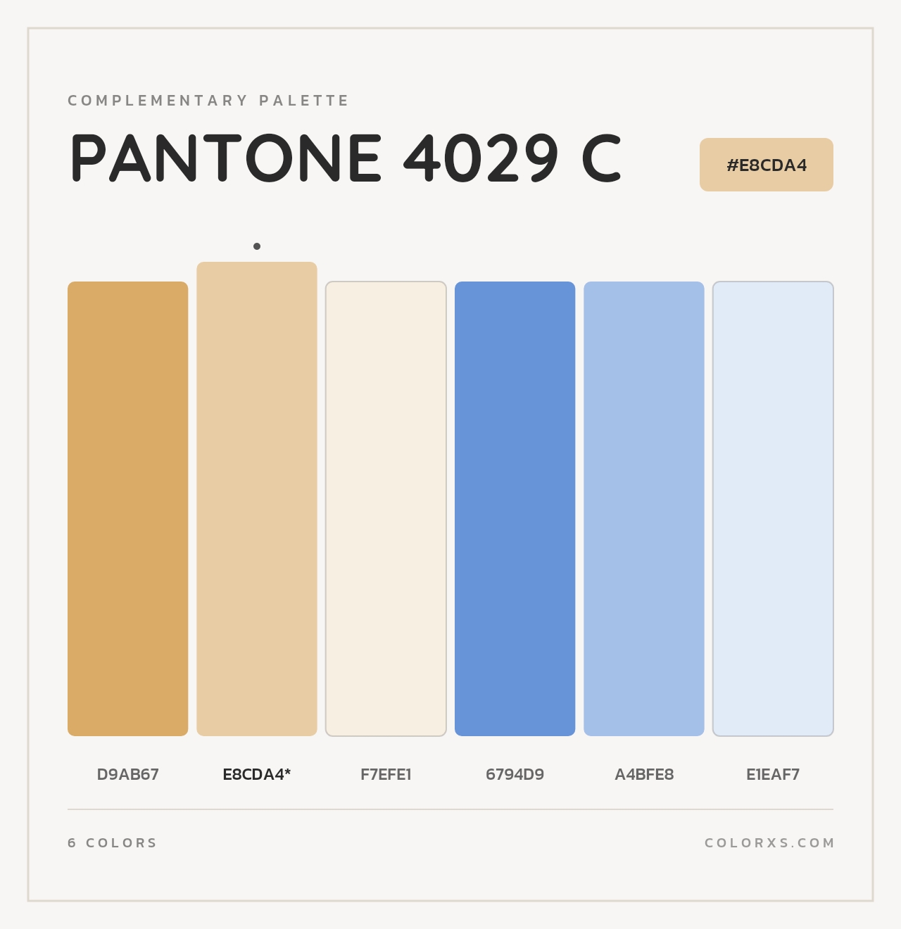 PANTONE 4029 C - Complementary Color Palette