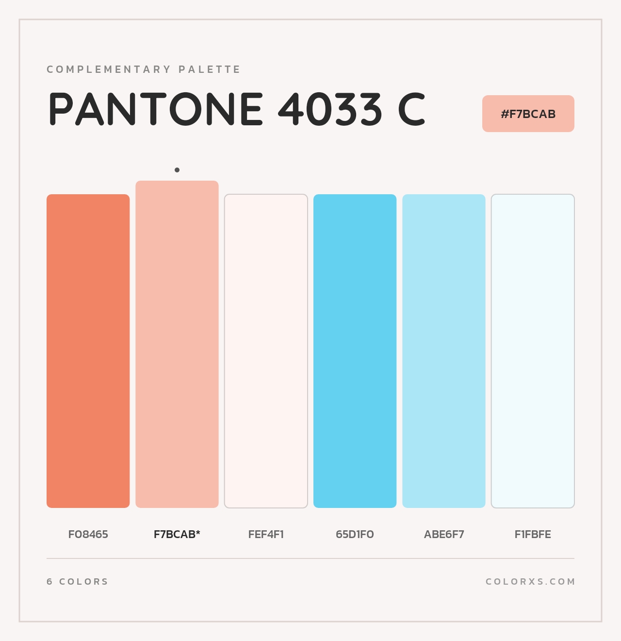 PANTONE 4033 C - Complementary Color Palette