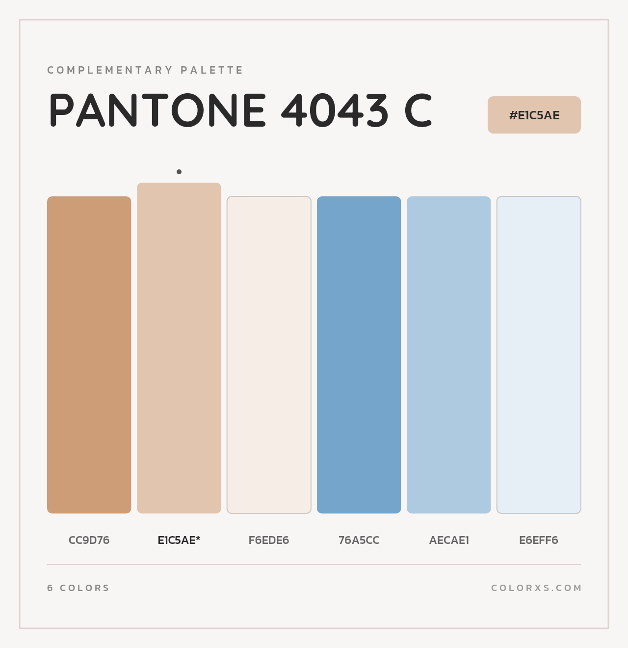 PANTONE 4043 C - Complementary Color Palette