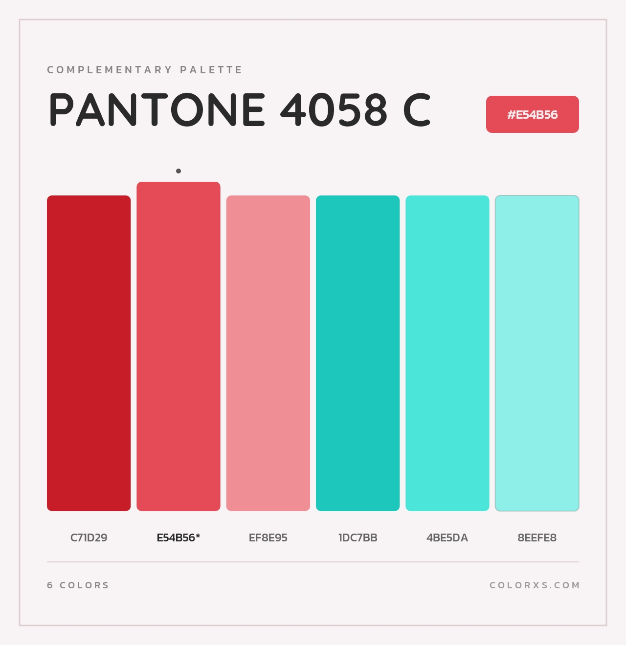 PANTONE 4058 C - Complementary Color Palette