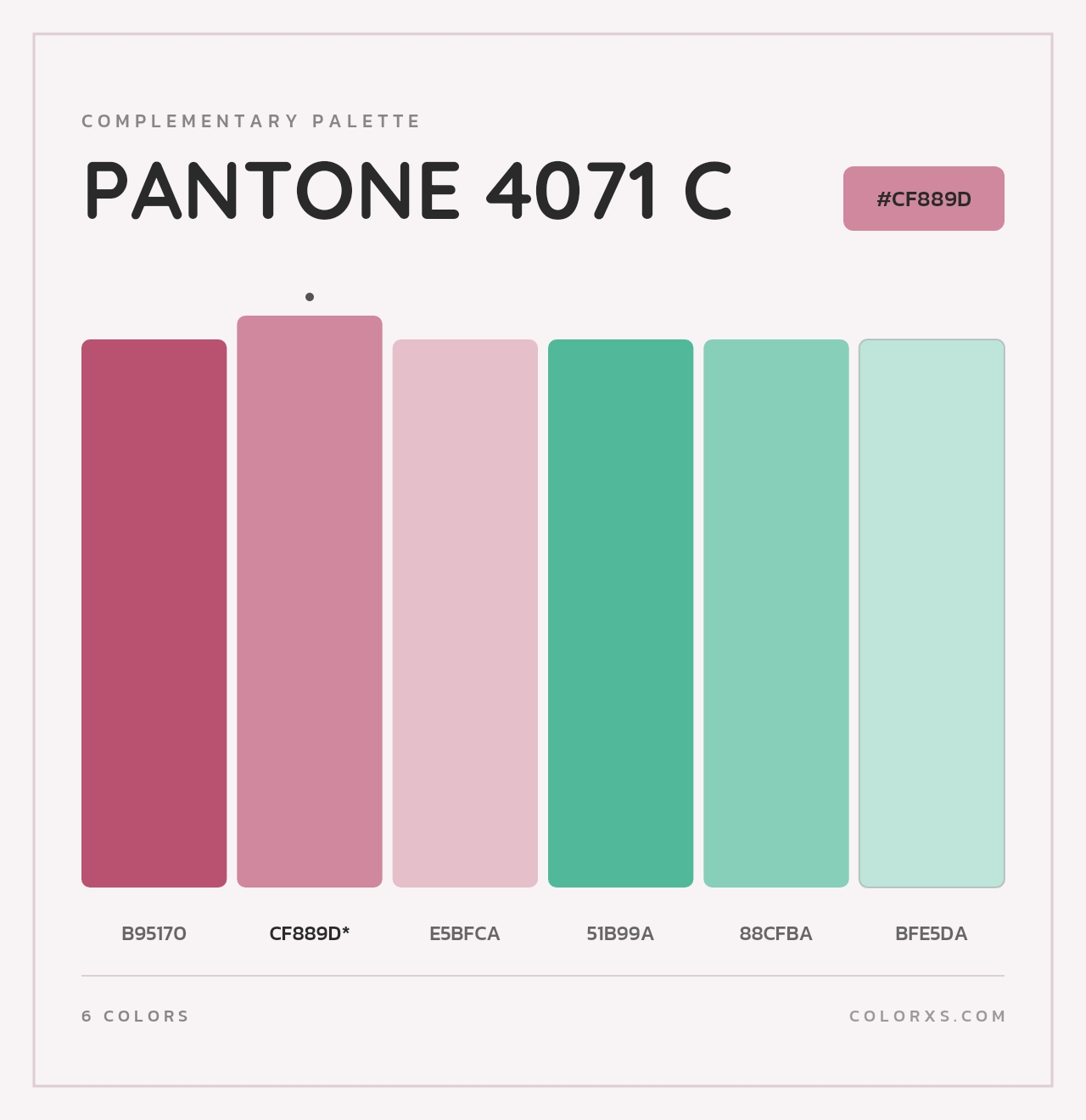 PANTONE 4071 C - Complementary Color Palette