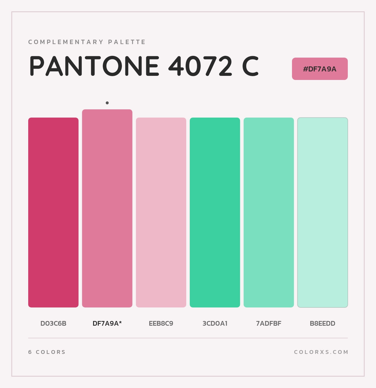PANTONE 4072 C - Complementary Color Palette
