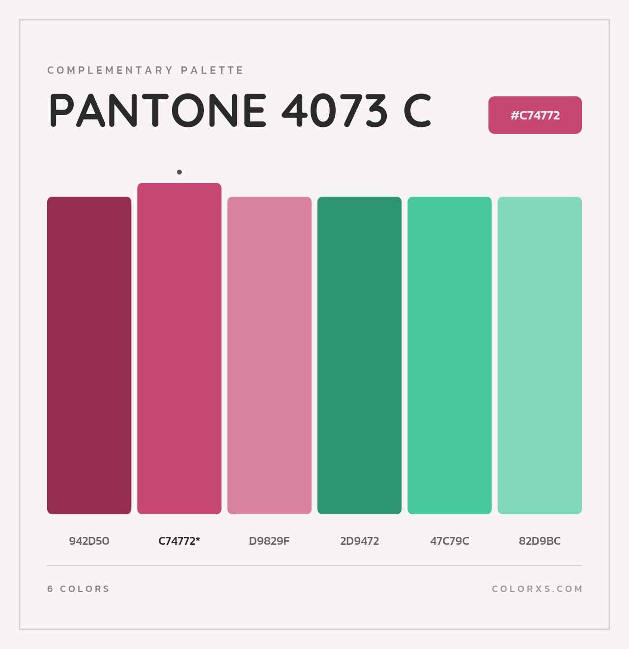 PANTONE 4073 C - Complementary Color Palette