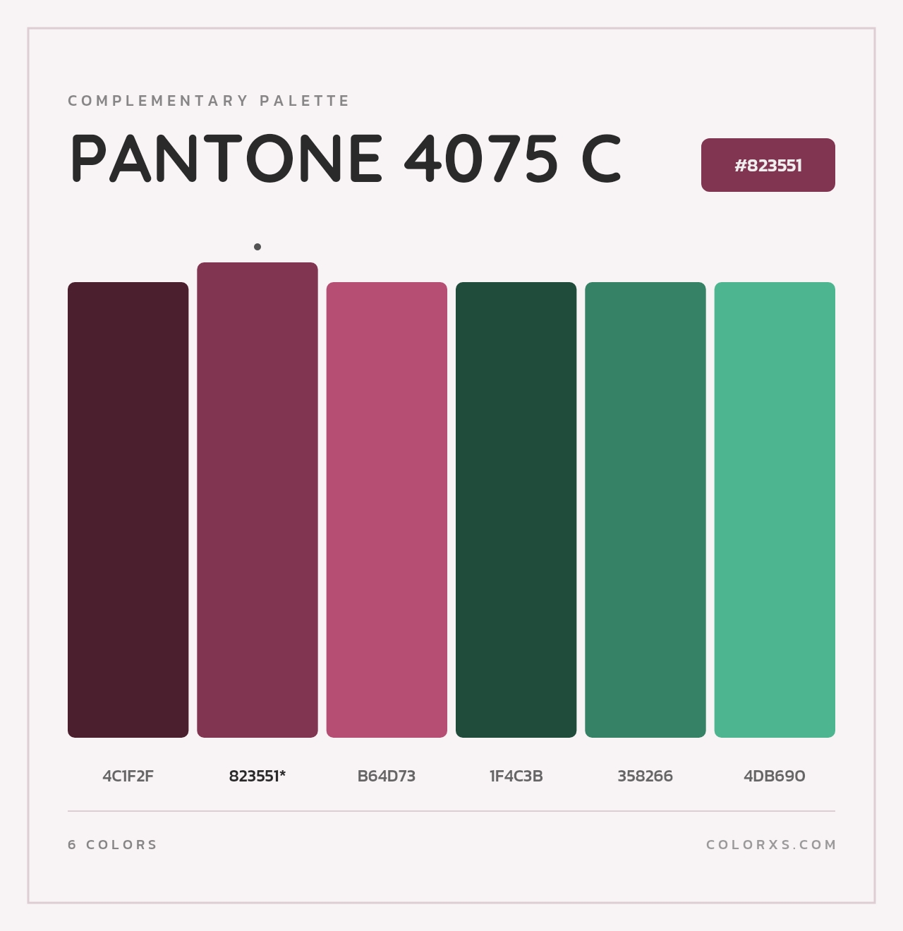 PANTONE 4075 C - Complementary Color Palette