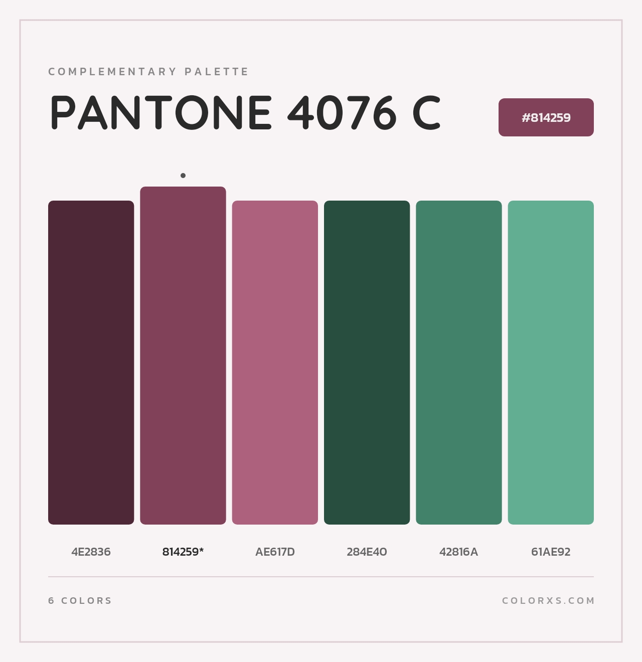 PANTONE 4076 C - Complementary Color Palette