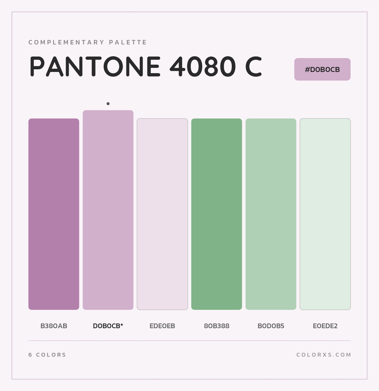 PANTONE 4080 C - Complementary Color Palette