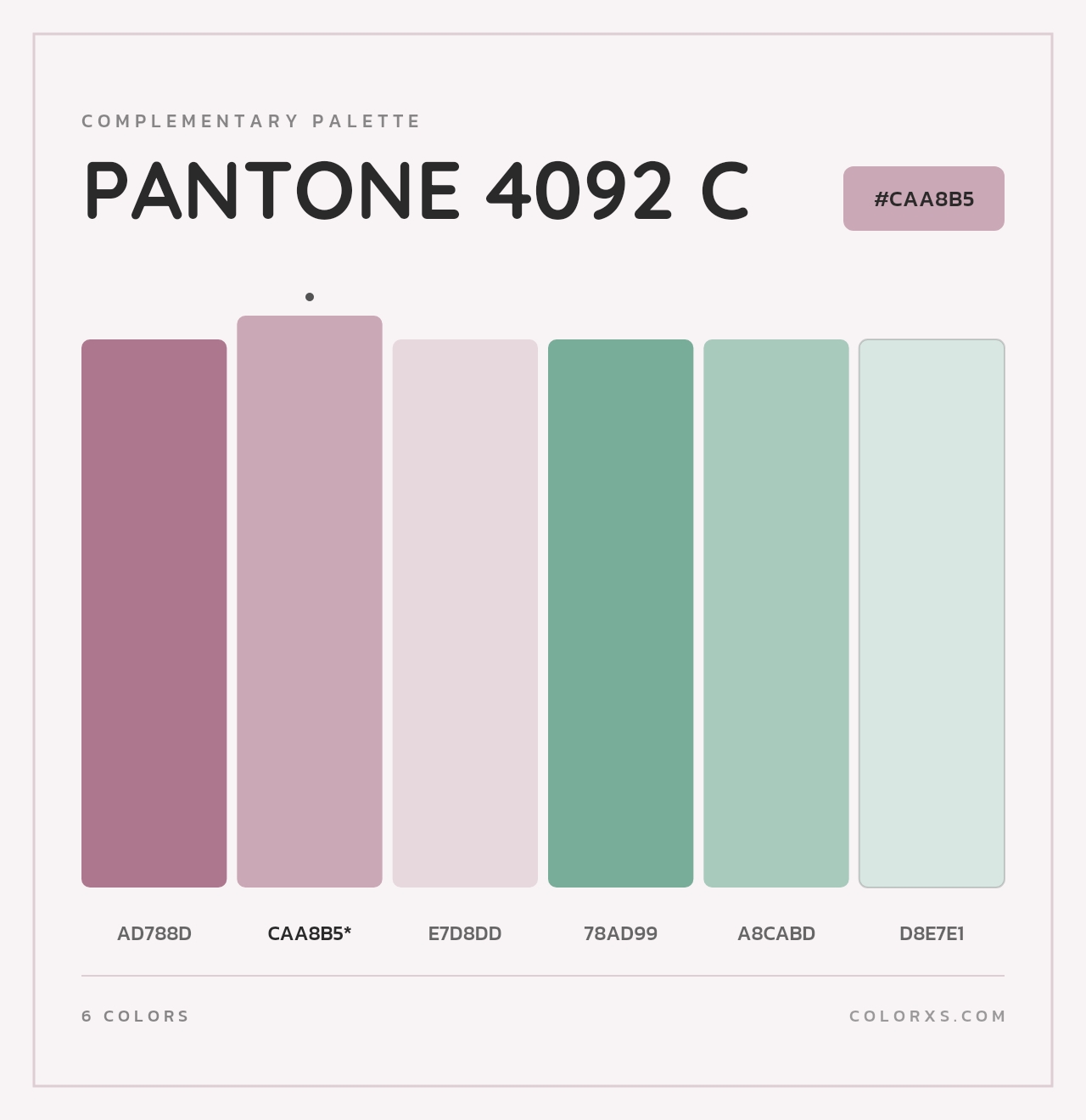PANTONE 4092 C - Complementary Color Palette