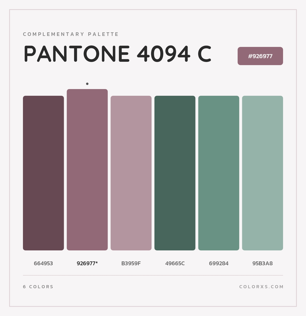 PANTONE 4094 C - Complementary Color Palette