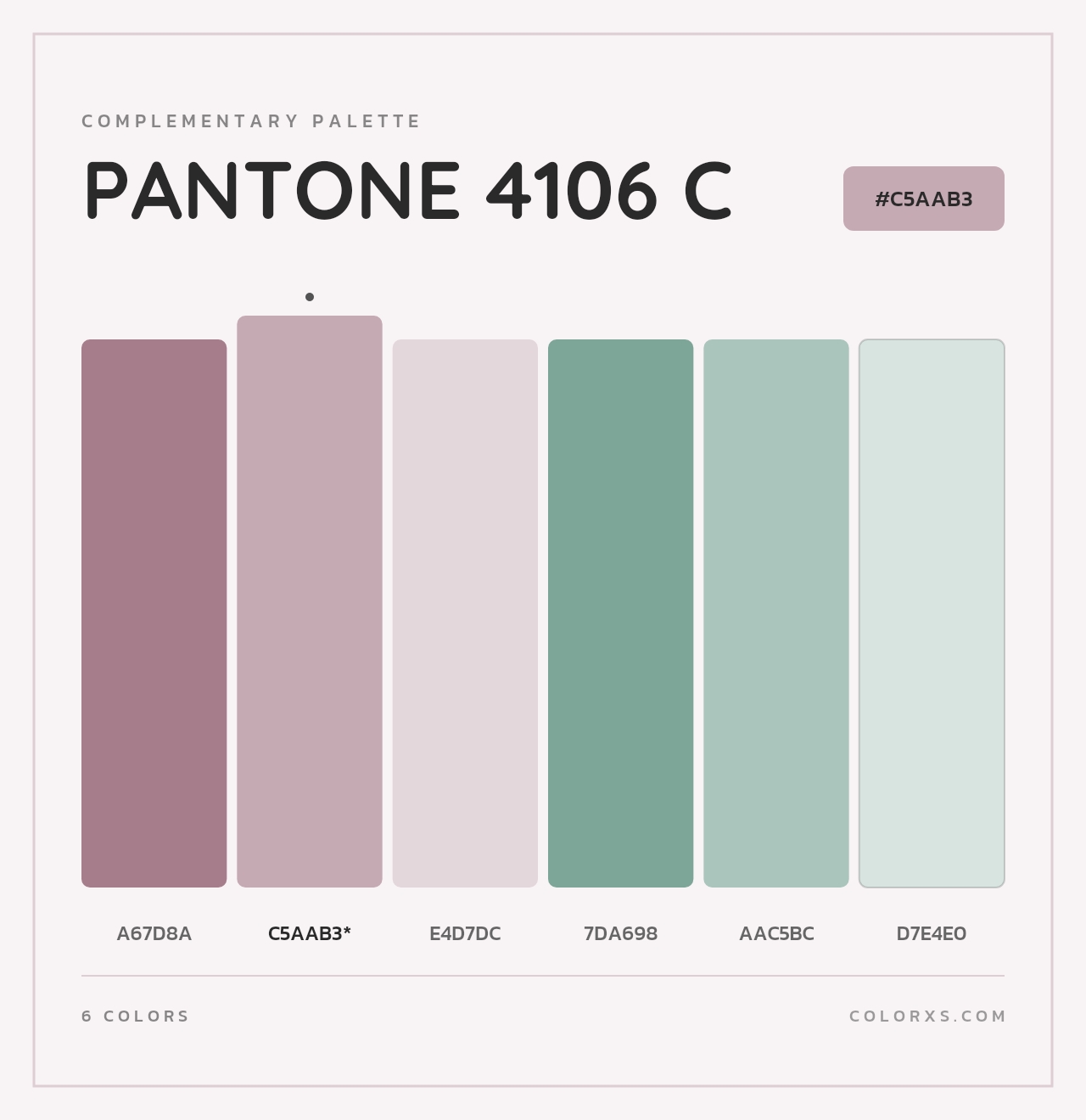PANTONE 4106 C - Complementary Color Palette