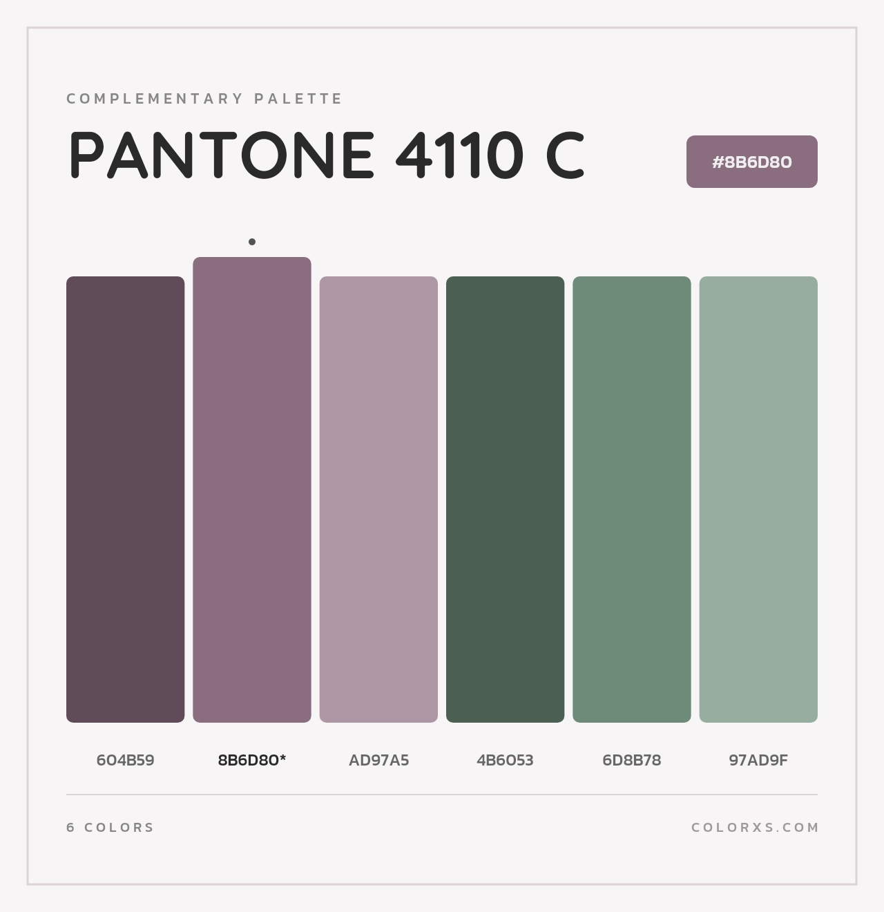 PANTONE 4110 C - Complementary Color Palette