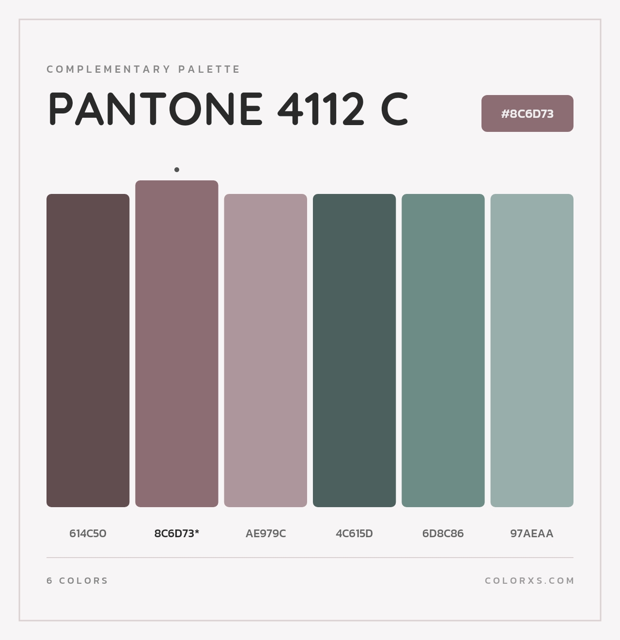 PANTONE 4112 C - Complementary Color Palette