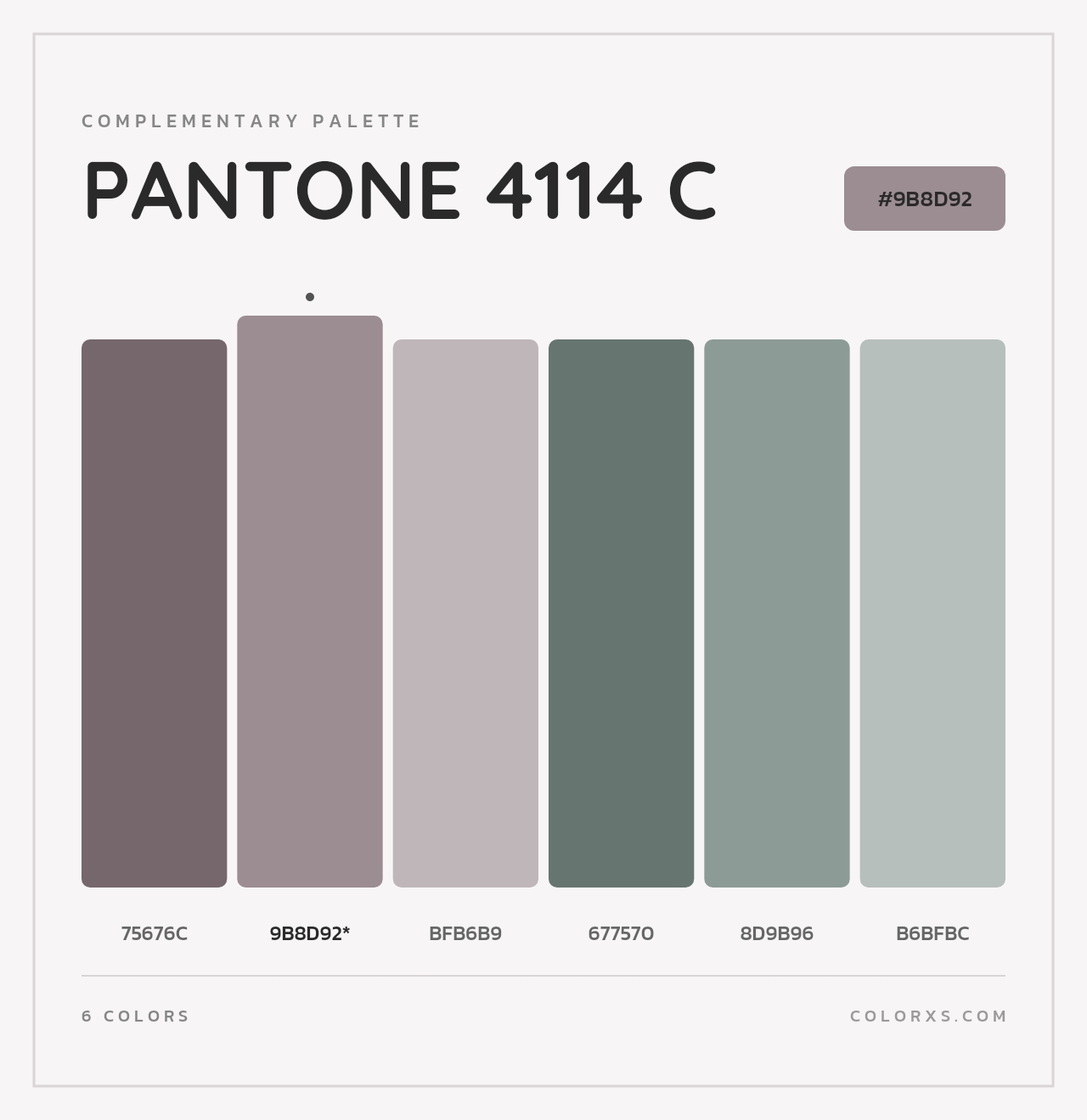 PANTONE 4114 C - Complementary Color Palette