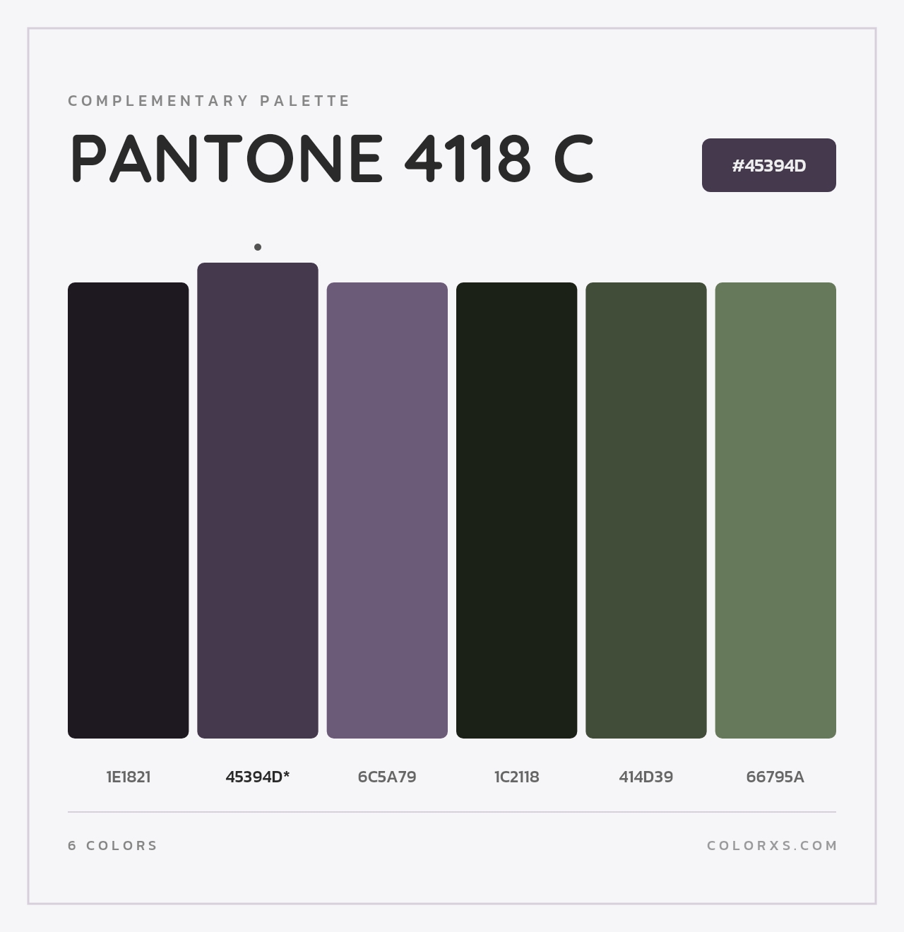 PANTONE 4118 C - Complementary Color Palette