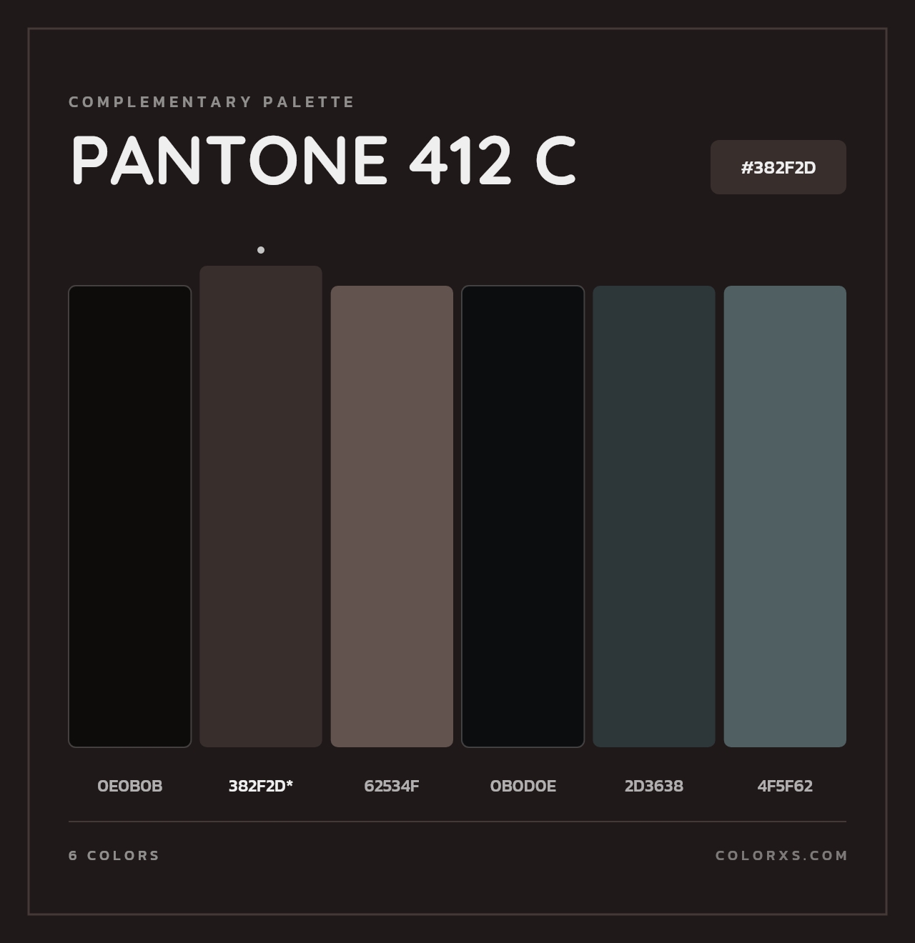 PANTONE 412 C - Complementary Color Palette
