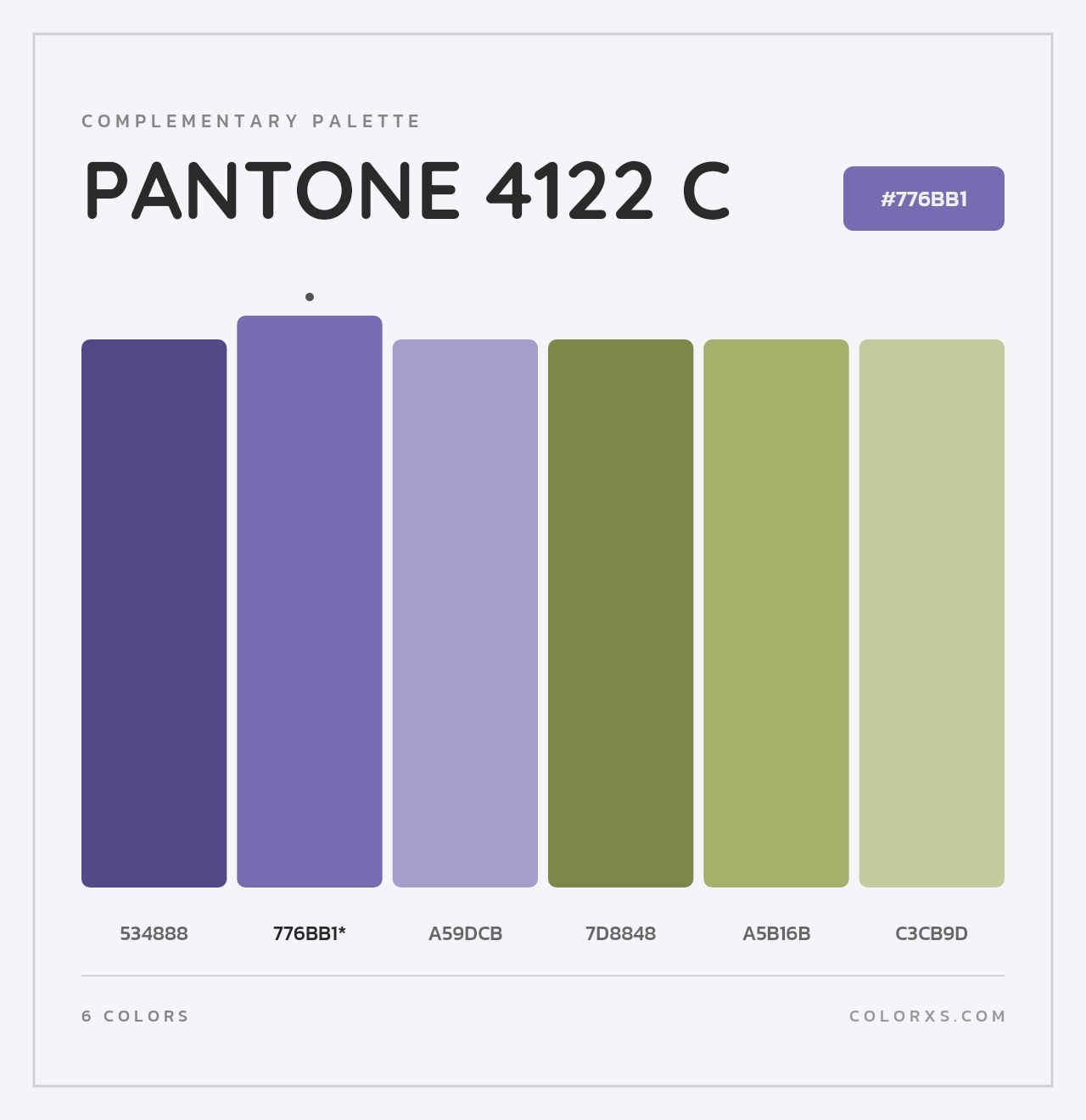 PANTONE 4122 C - Complementary Color Palette