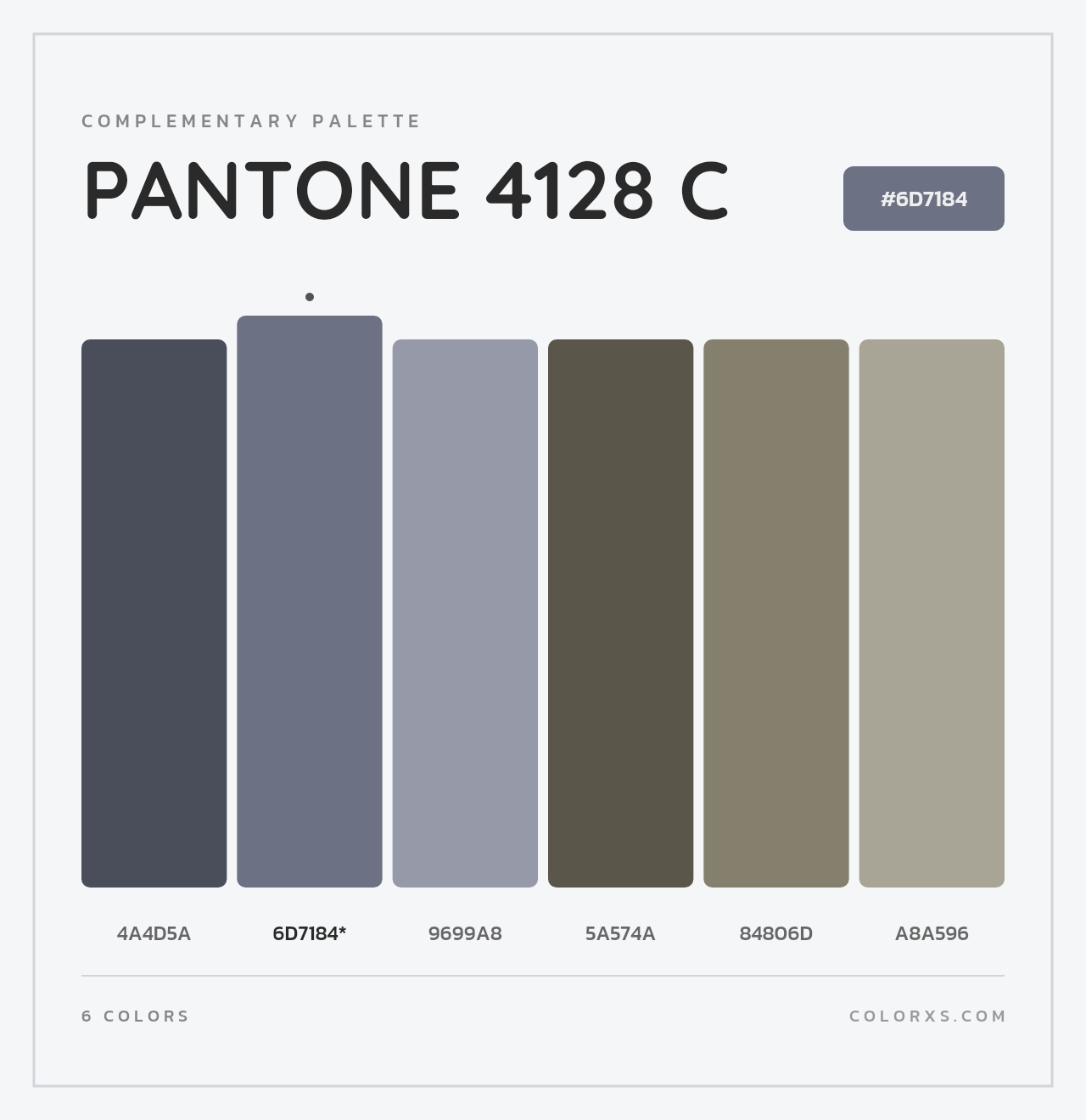 PANTONE 4128 C - Complementary Color Palette