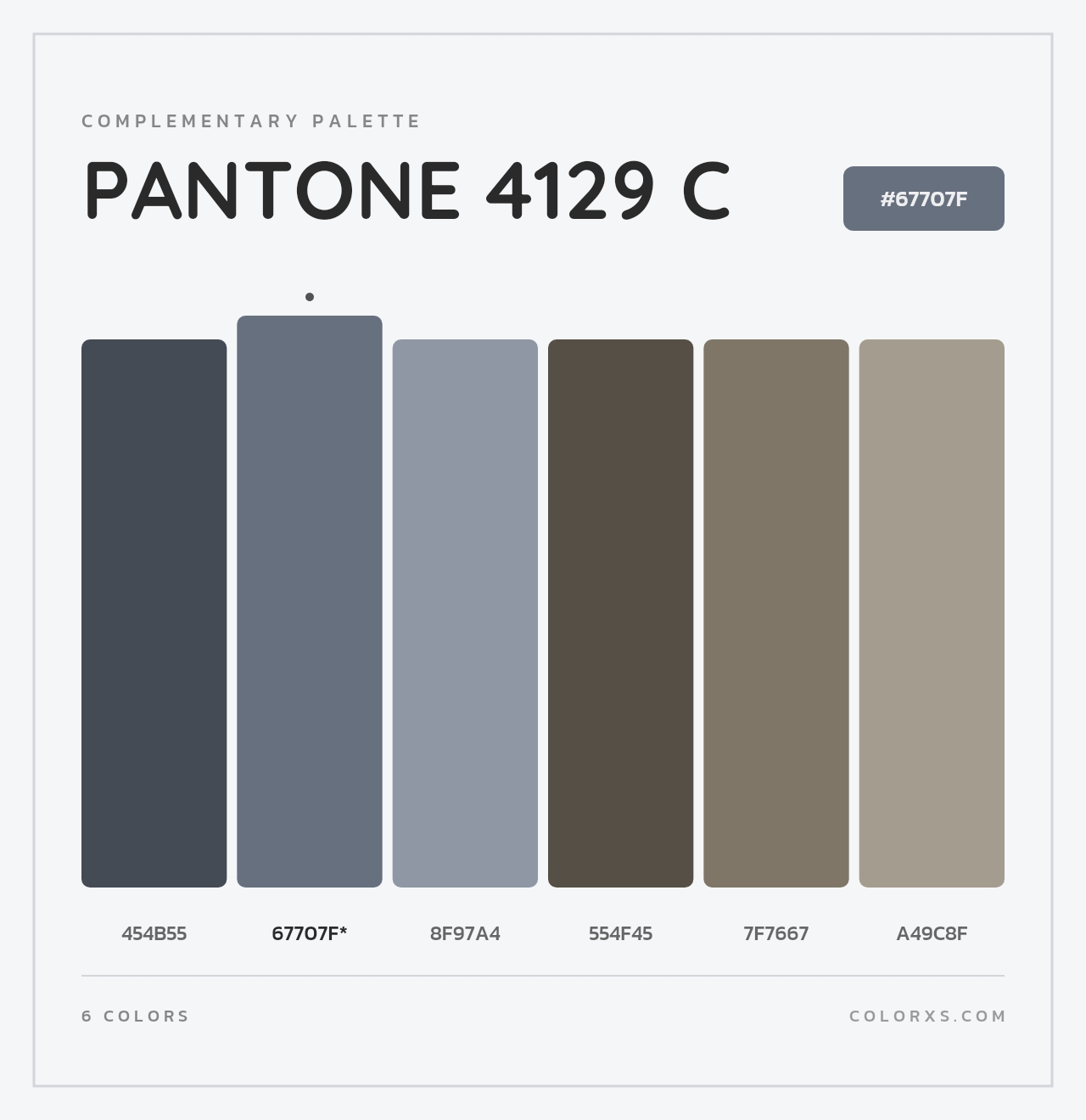PANTONE 4129 C - Complementary Color Palette