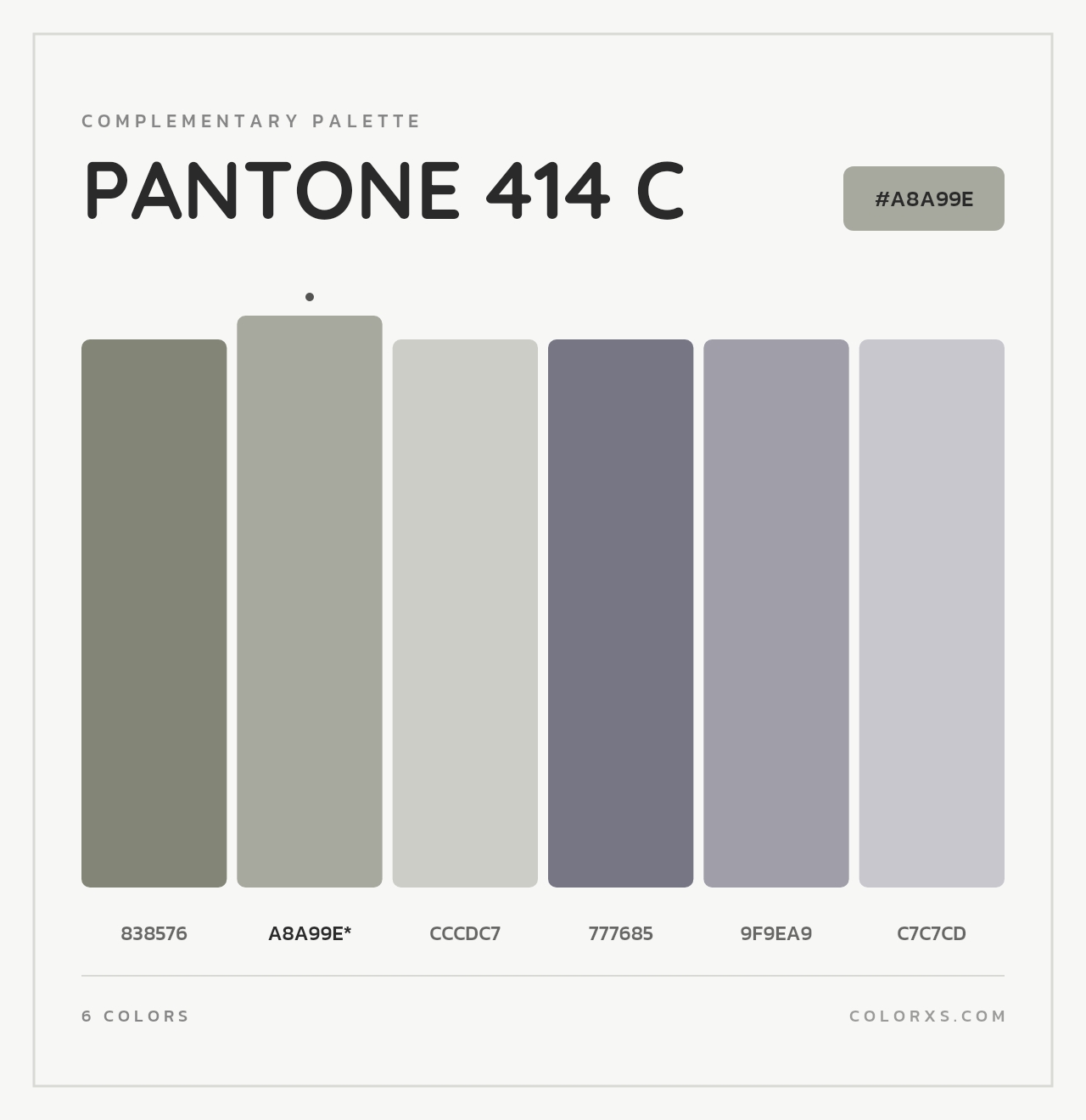 PANTONE 414 C - Complementary Color Palette