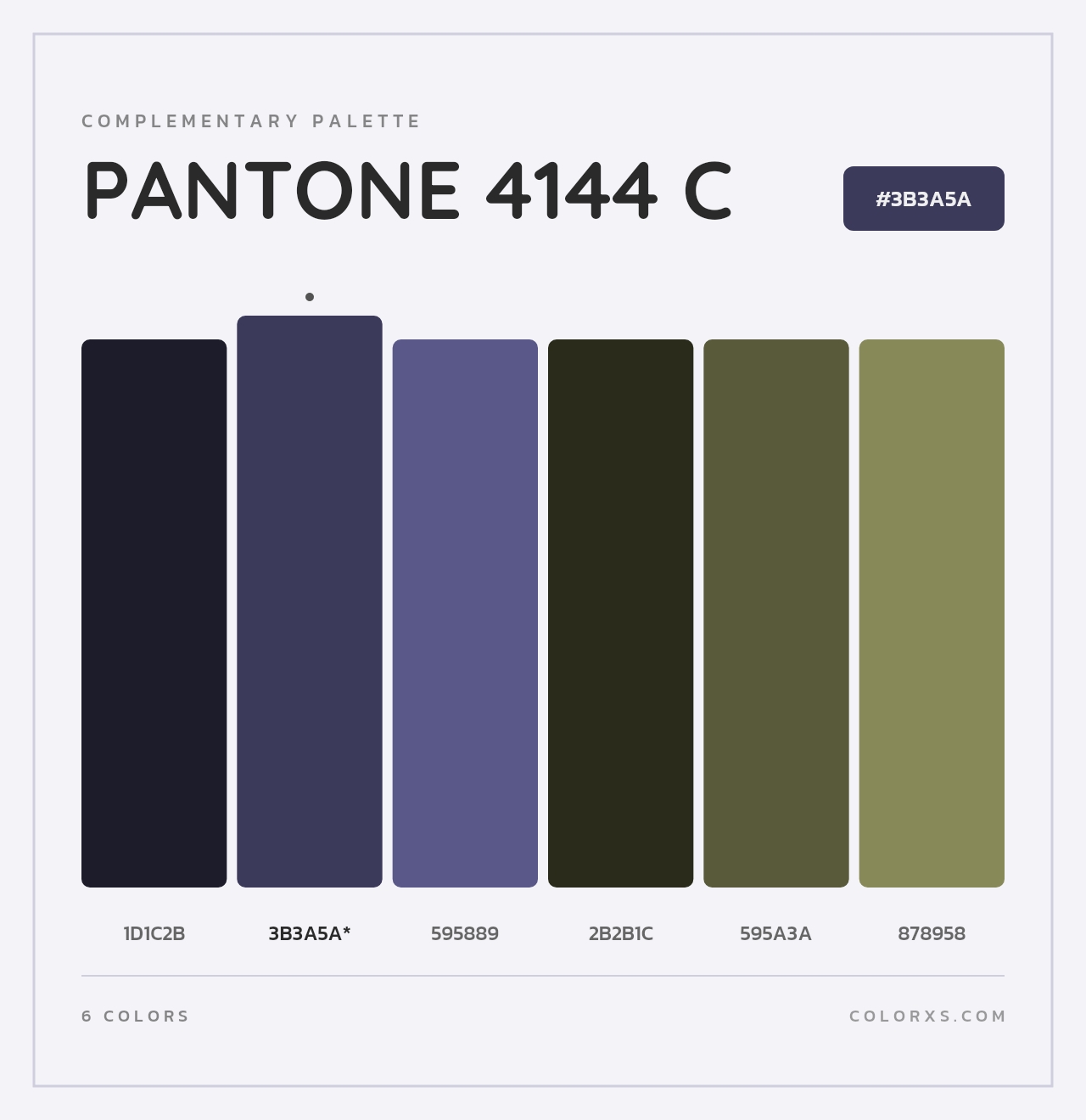 PANTONE 4144 C - Complementary Color Palette