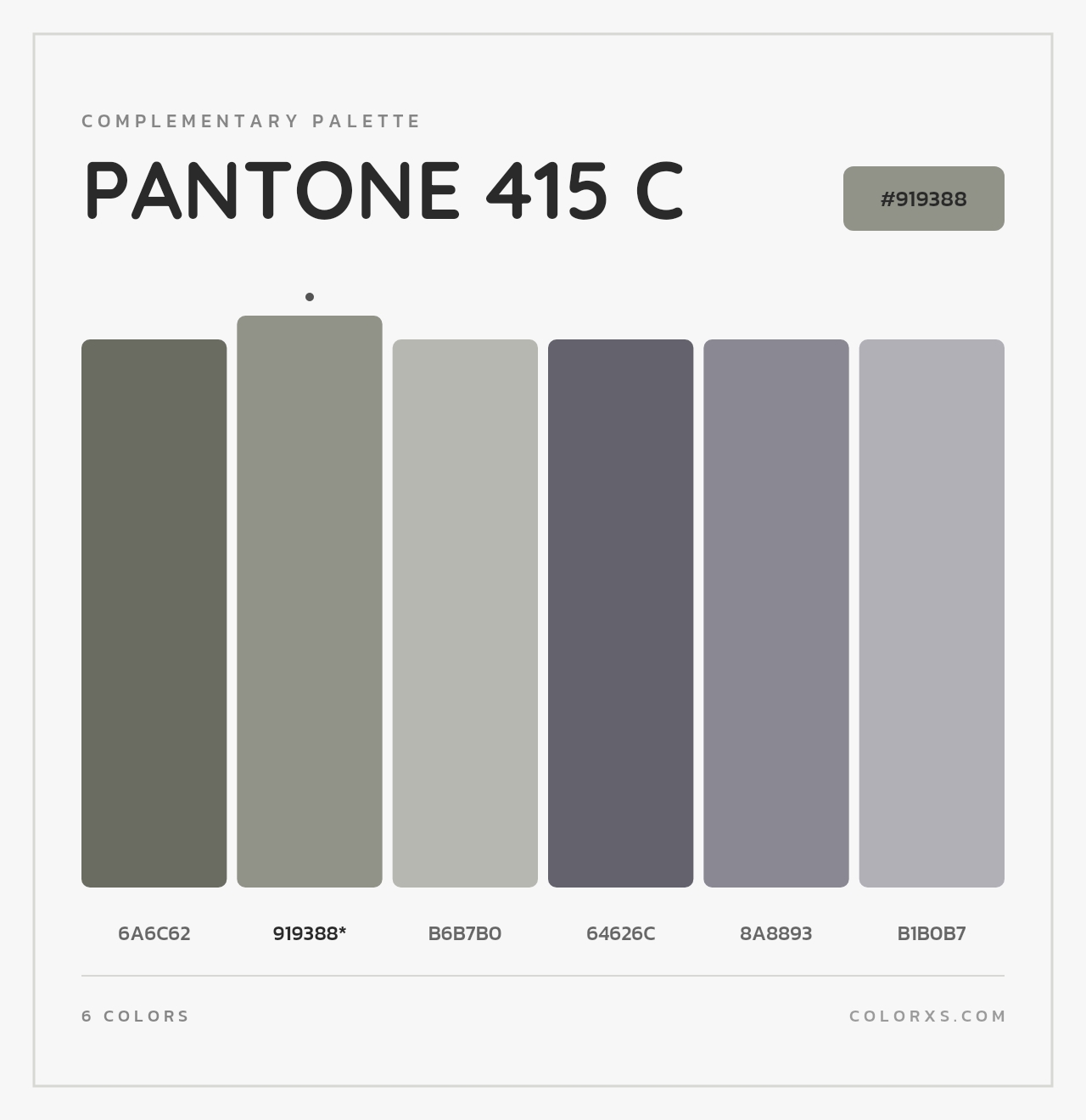 PANTONE 415 C - Complementary Color Palette