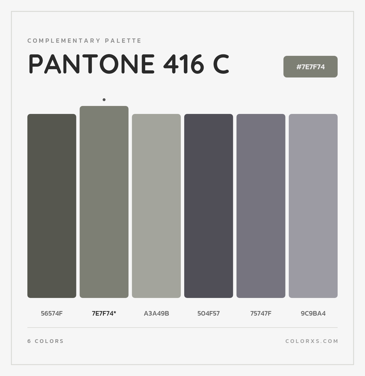 PANTONE 416 C - Complementary Color Palette