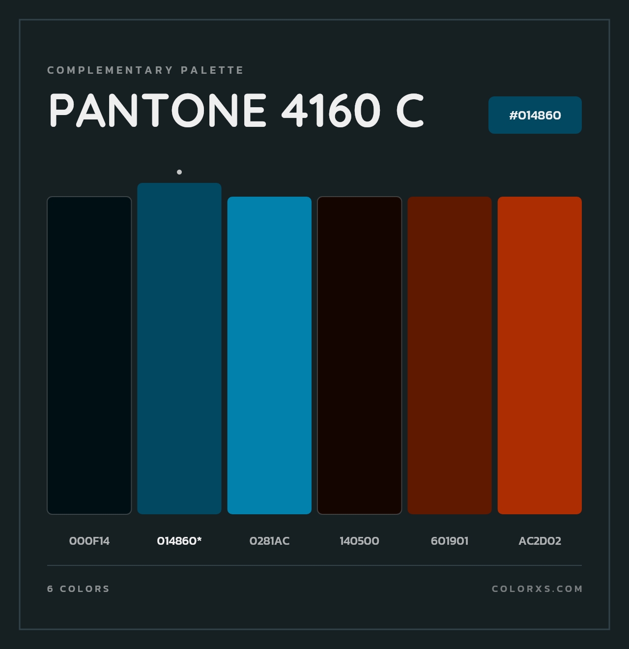 PANTONE 4160 C - Complementary Color Palette