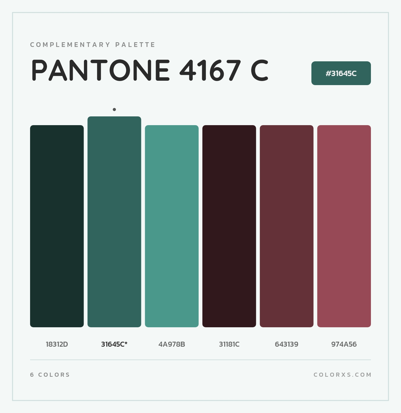 PANTONE 4167 C - Complementary Color Palette