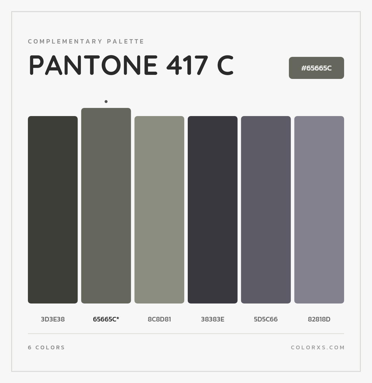 PANTONE 417 C - Complementary Color Palette