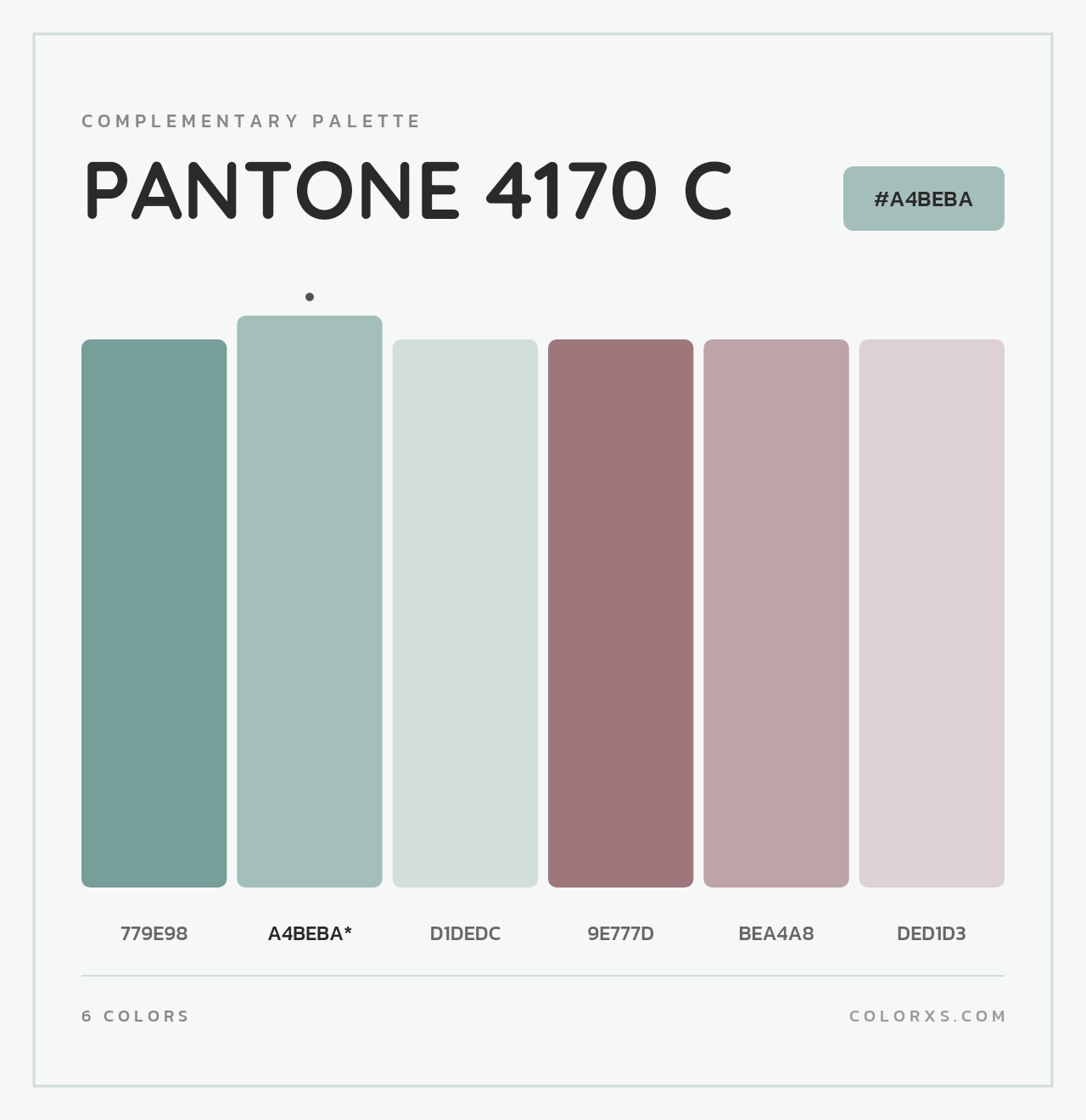 PANTONE 4170 C - Complementary Color Palette