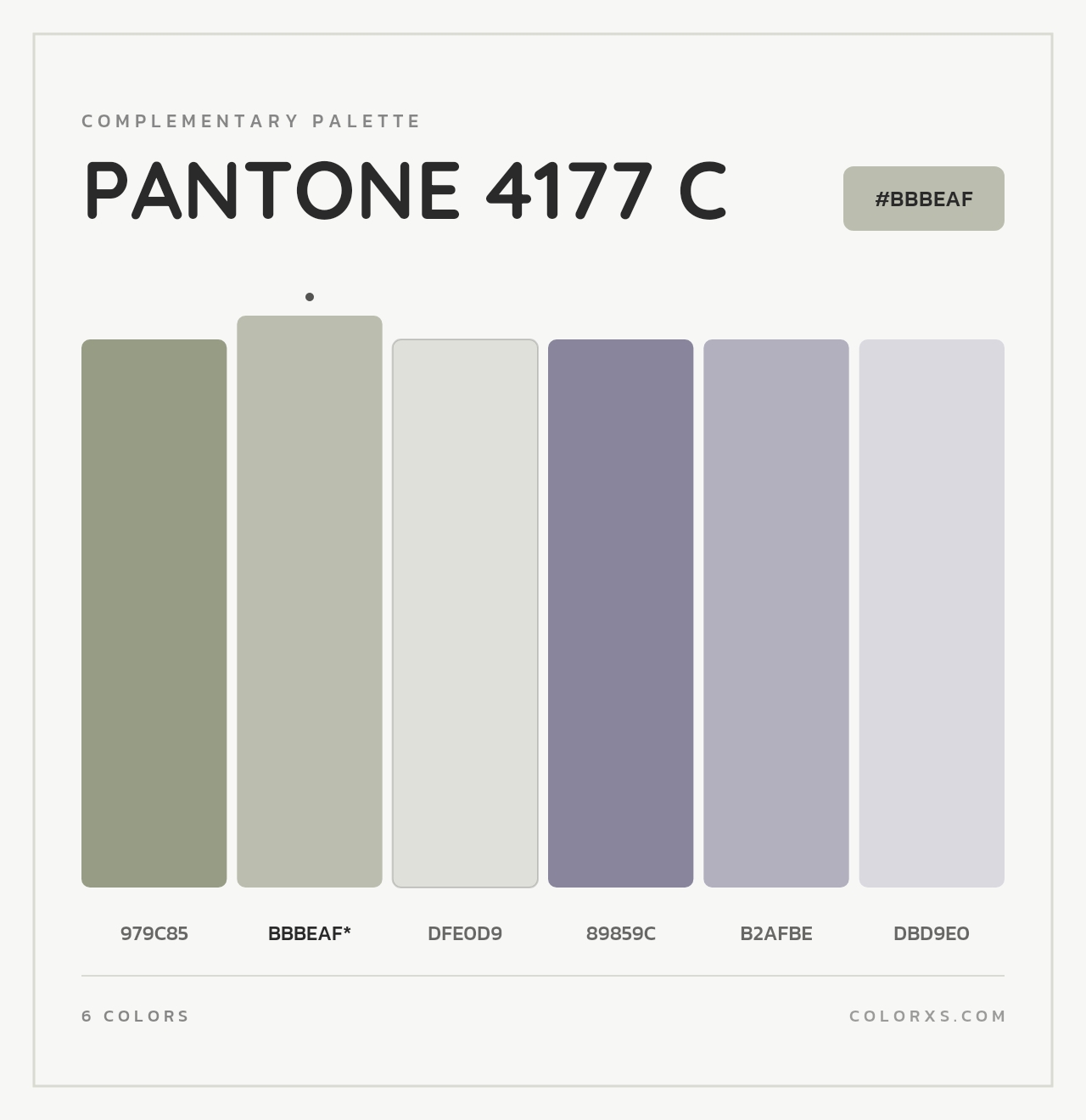 PANTONE 4177 C - Complementary Color Palette