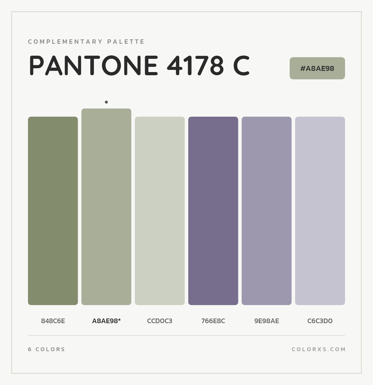 PANTONE 4178 C - Complementary Color Palette