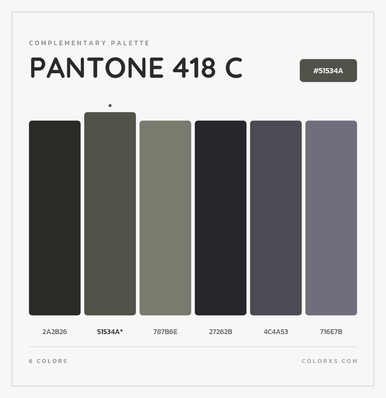 PANTONE 418 C - Complementary Color Palette