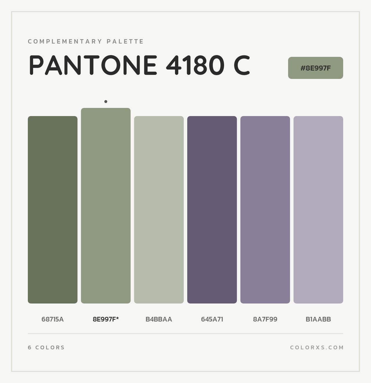 PANTONE 4180 C - Complementary Color Palette