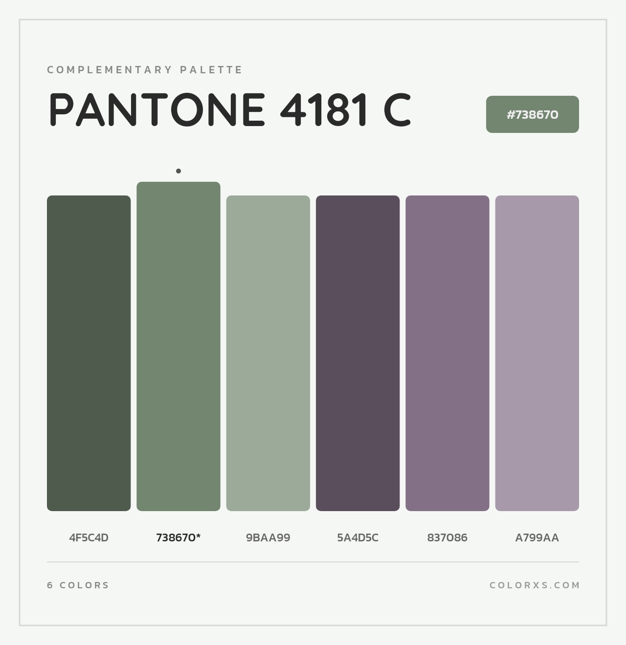 PANTONE 4181 C - Complementary Color Palette