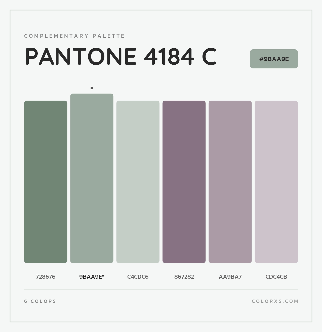 PANTONE 4184 C - Complementary Color Palette