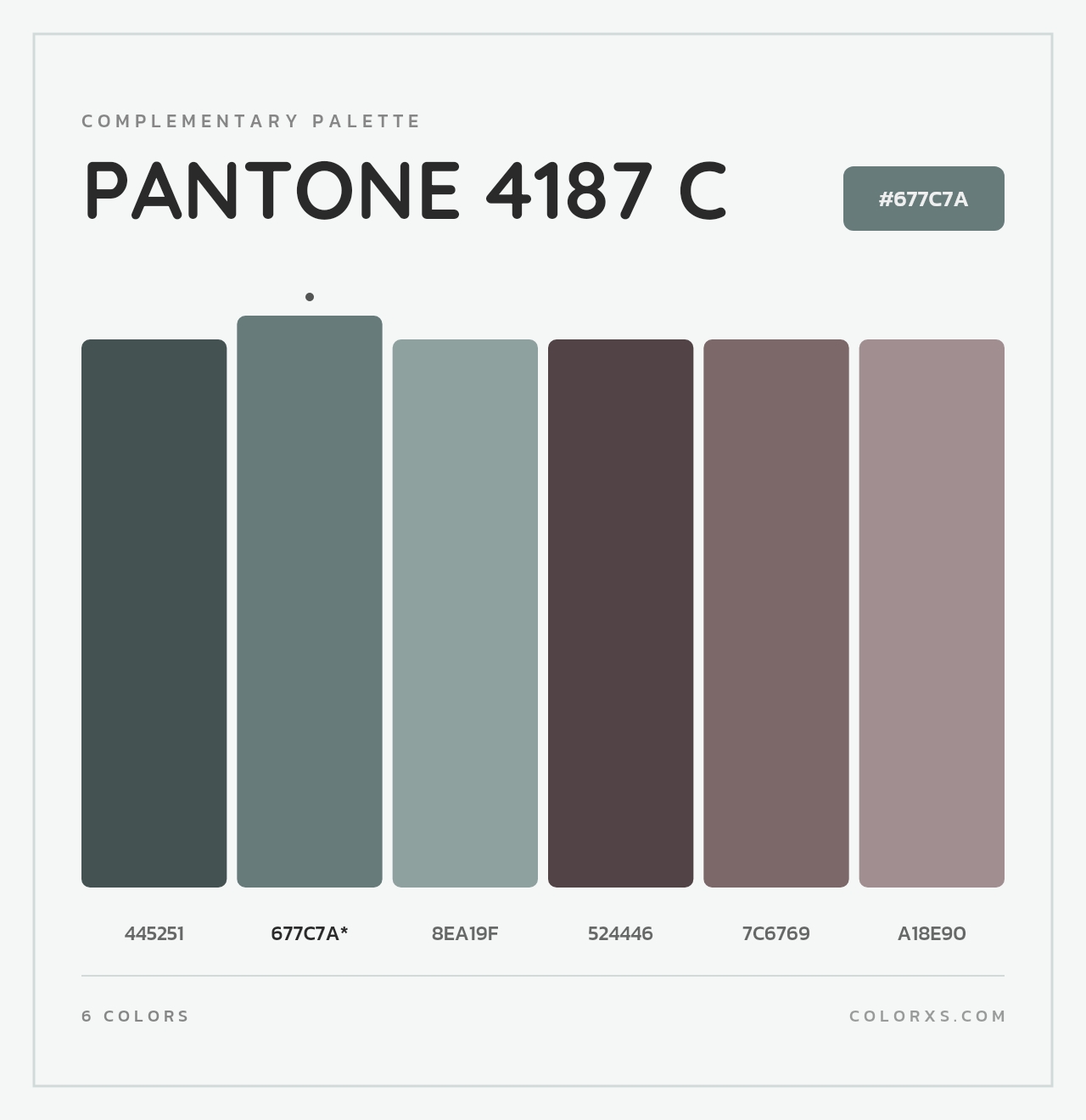 PANTONE 4187 C - Complementary Color Palette