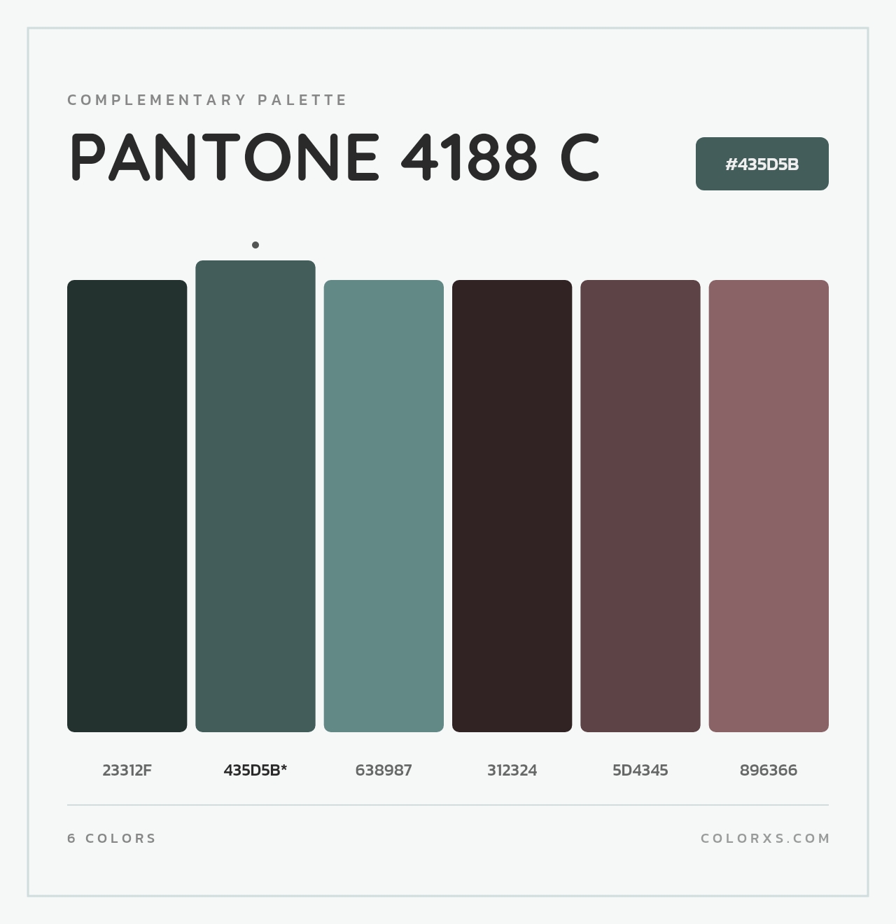 PANTONE 4188 C - Complementary Color Palette