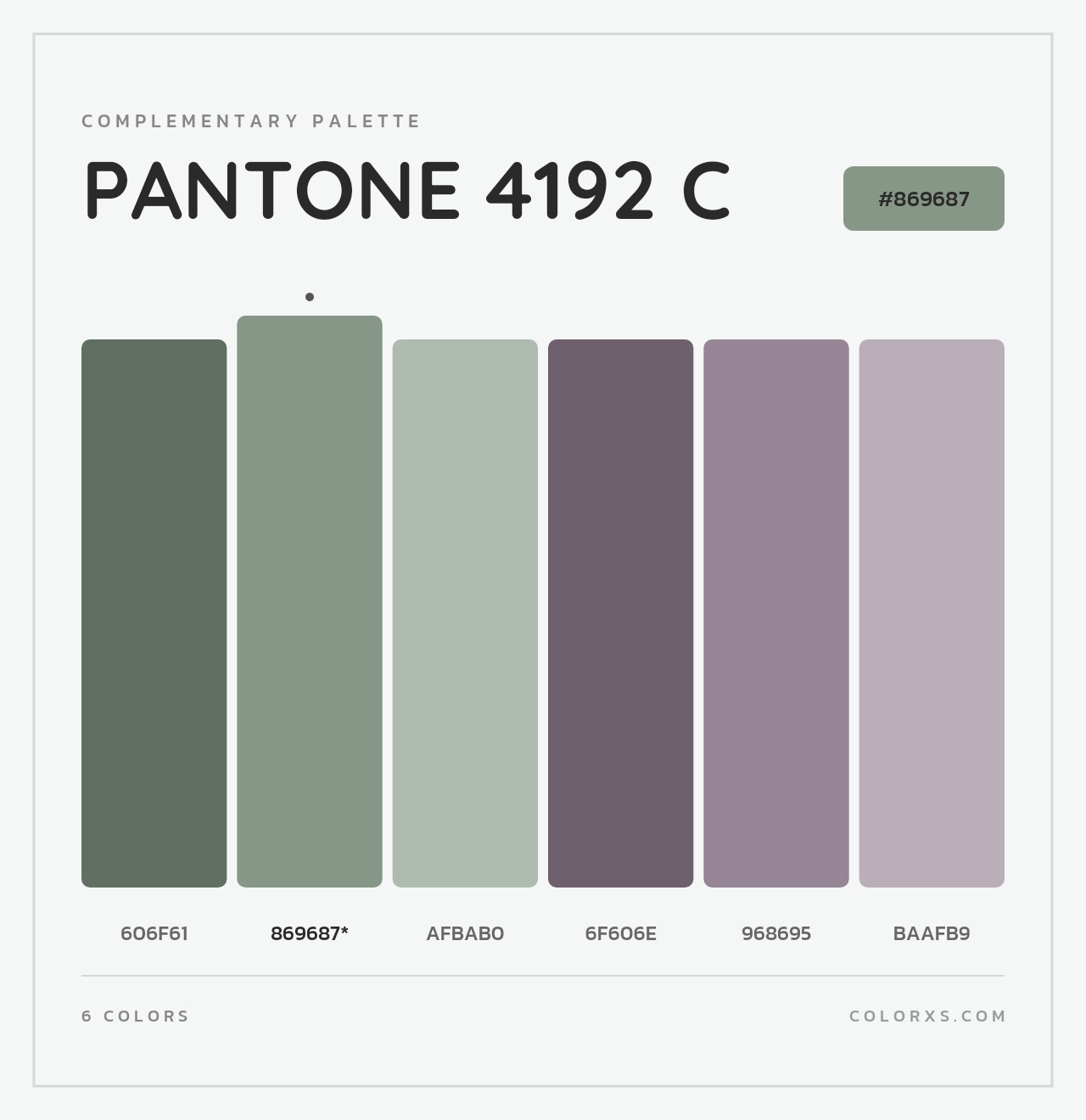 PANTONE 4192 C - Complementary Color Palette
