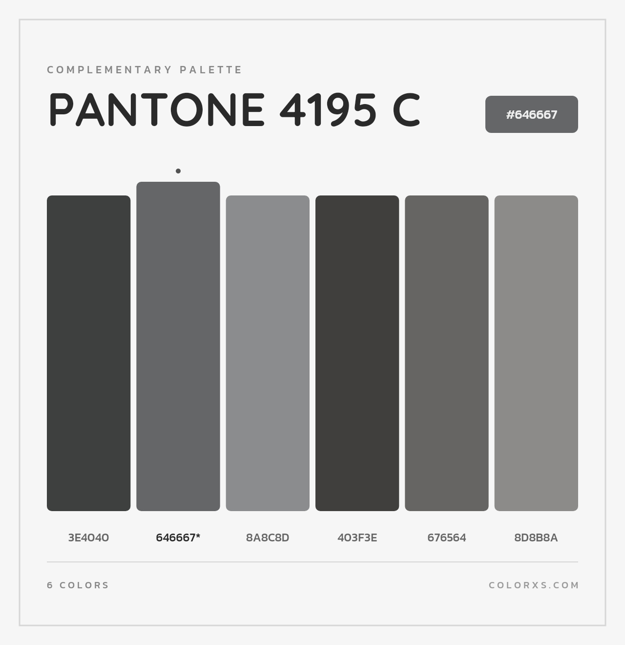 PANTONE 4195 C - Complementary Color Palette