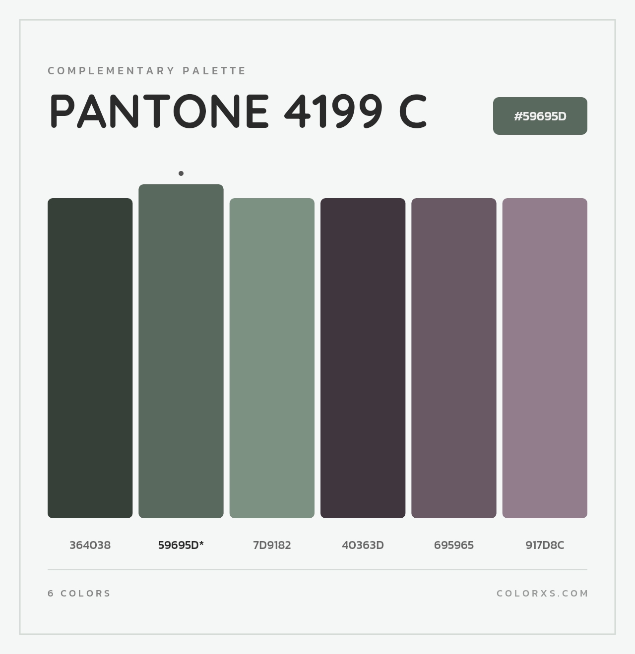 PANTONE 4199 C - Complementary Color Palette