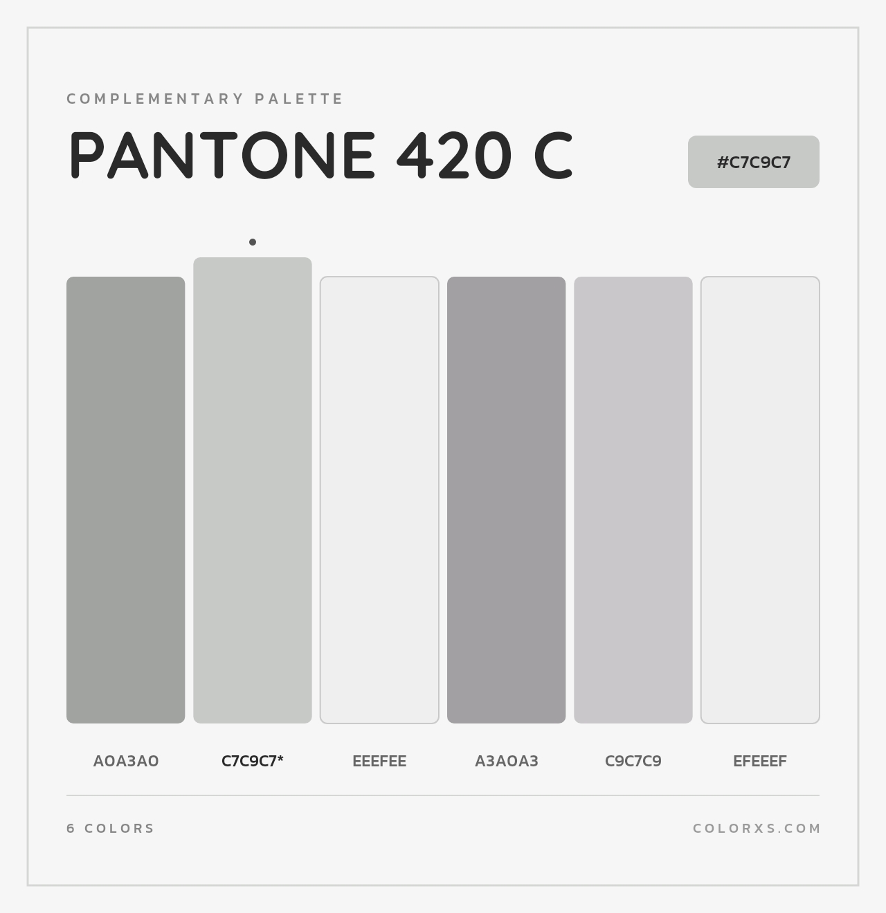PANTONE 420 C - Complementary Color Palette