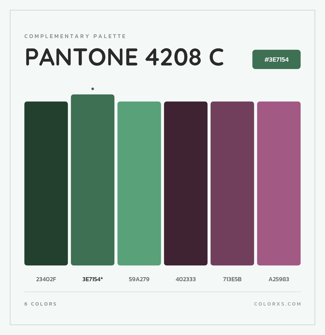 PANTONE 4208 C - Complementary Color Palette