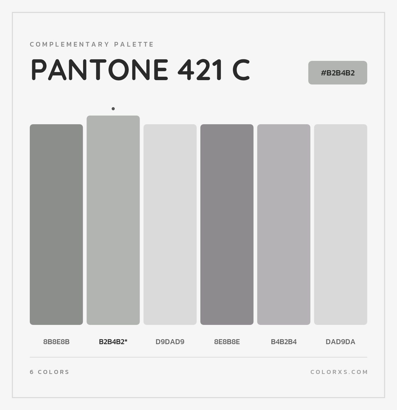 PANTONE 421 C - Complementary Color Palette