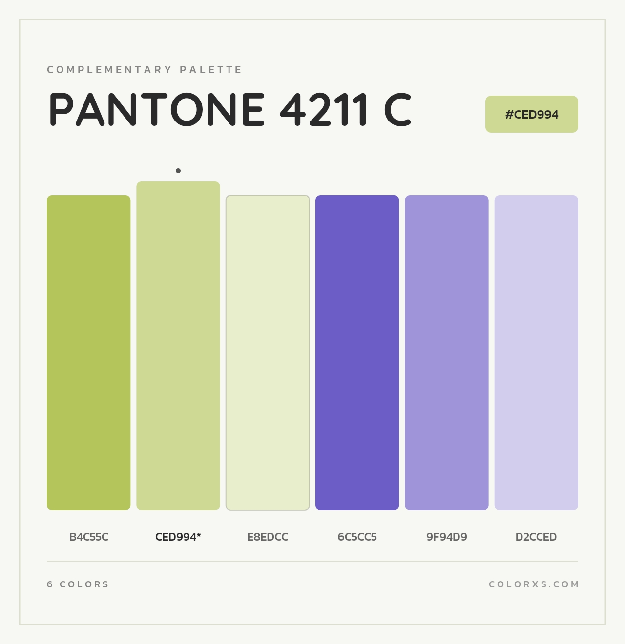 PANTONE 4211 C - Complementary Color Palette