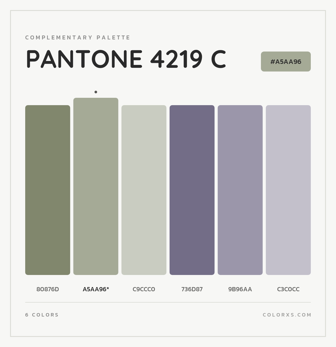 PANTONE 4219 C - Complementary Color Palette