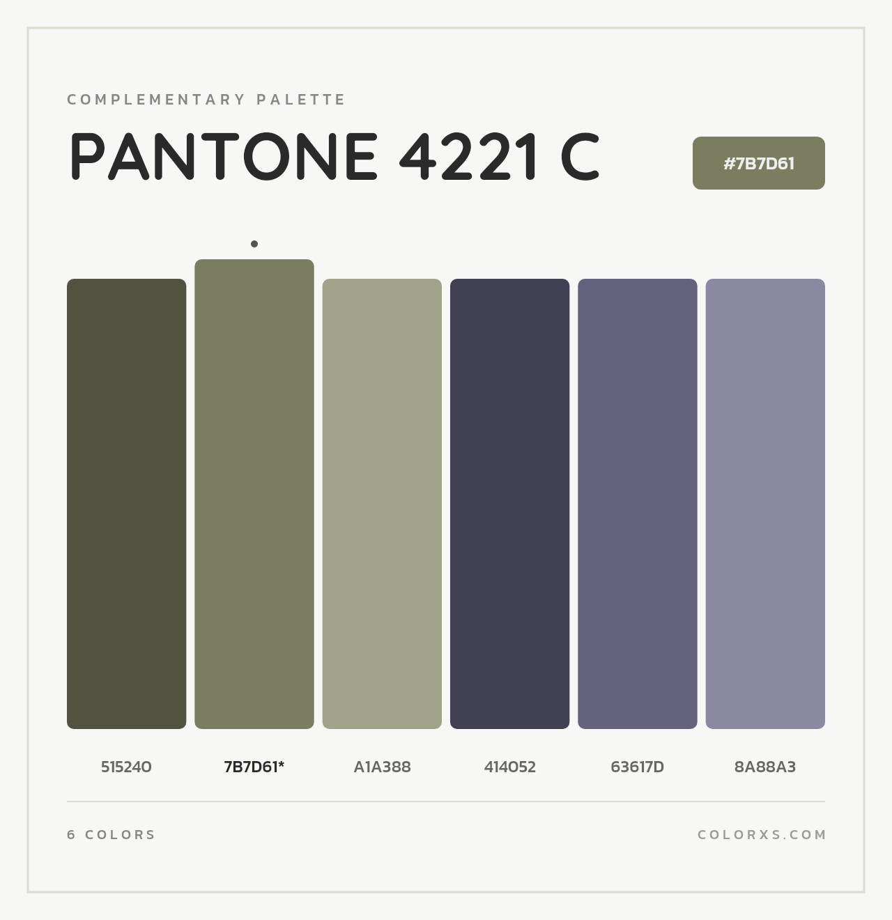 PANTONE 4221 C - Complementary Color Palette