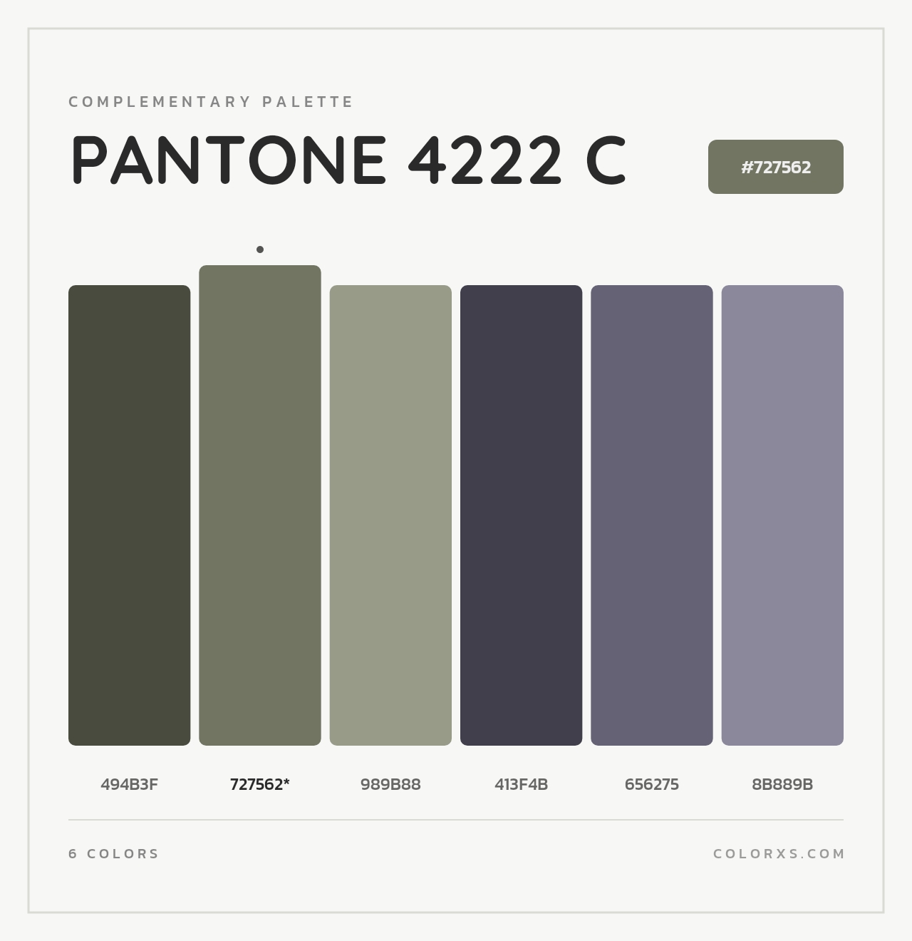 PANTONE 4222 C - Complementary Color Palette