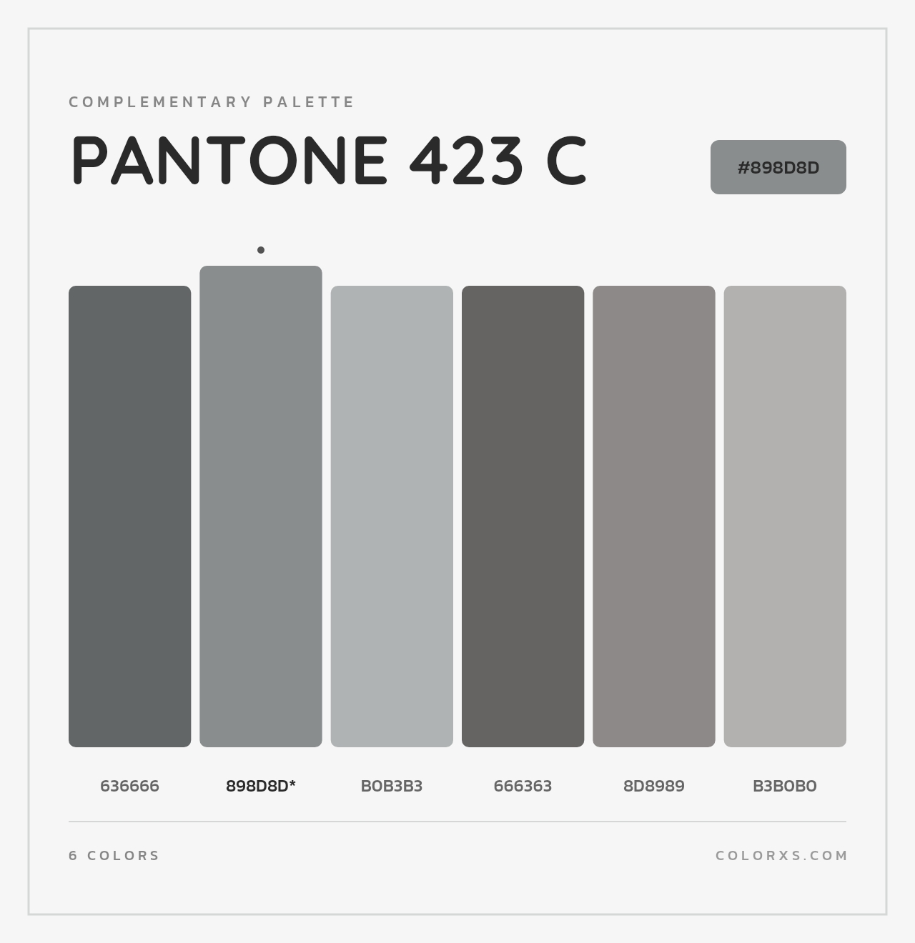 PANTONE 423 C - Complementary Color Palette