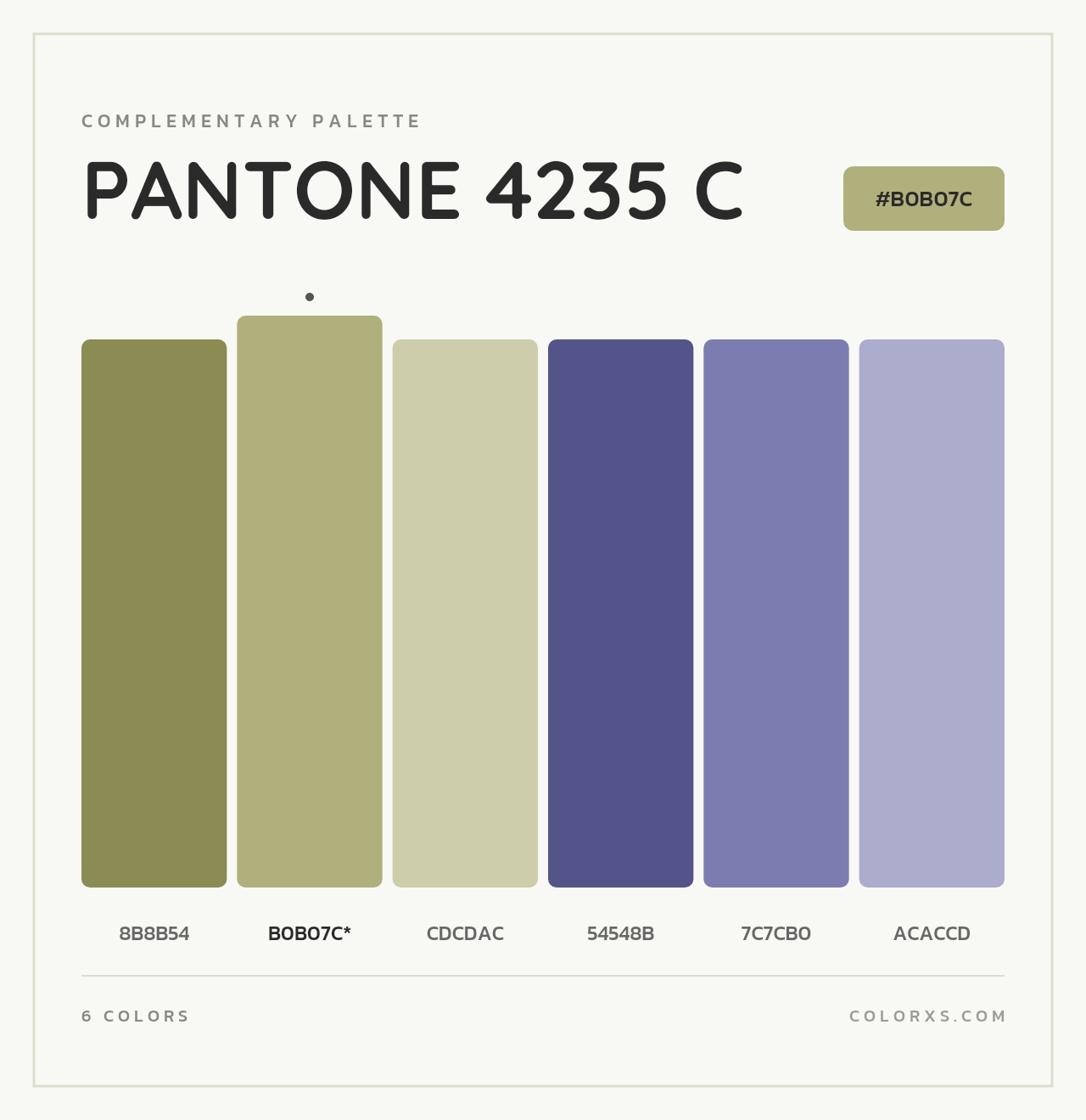 PANTONE 4235 C - Complementary Color Palette